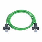 Πράσινο καλώδιο μπαλωμάτων βιδών κλειδώματος σκοινιού μπαλωμάτων PVC RJ45 1.5A Cat5e Ethernet