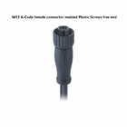 Unshielded πλαστικό ελεύθερο τέλος M12 8 καλωδίων ενεργοποιητών αισθητήρων 4A 250V θηλυκό καλώδιο καρφιτσών